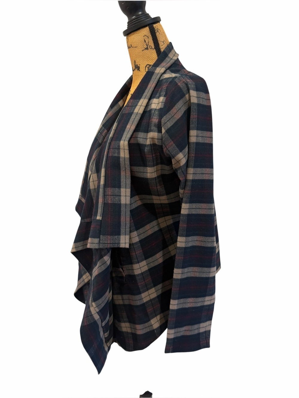 Lovers + Friends Days Like These Plaid Waterfall Cardigan Size S - Picture 5 of 6